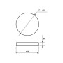 LED Светильник накладной 100W 230V 6825lm 3000-6500K ø600x60mm DIM [4262380665552] LED-SL-100W-T38 EUROLAMP