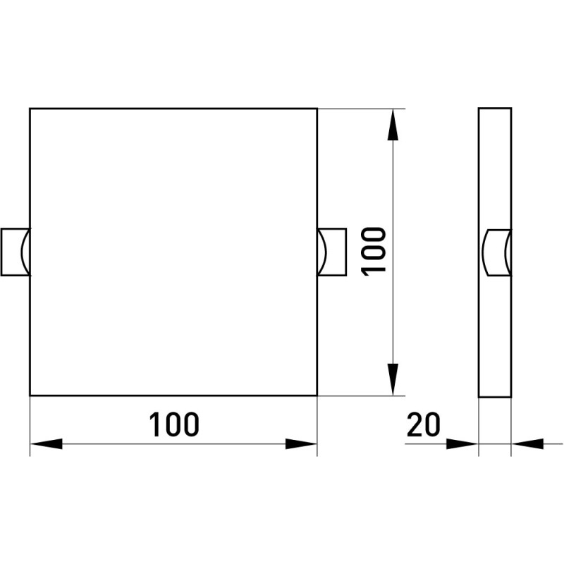 Вбудований LED світильник 10W 220V 900lm 4500K 100x100x20mm IP40 білий [l0861008] E.NEXT e.LED.stand.MP.Square.R.10.4500