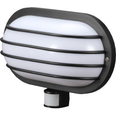 Светильник 60W 220V E27 настенный с датчиком движения 180° IP44 264х102mm черный [s061027] E.NEXT e.sensor.lum.69.e27.black