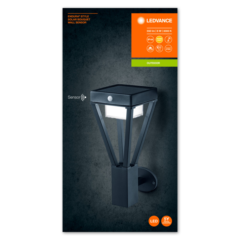 Светильник 6W 3V 3000K IP44 365х150mm [4058075564541] Ledvance ENDURA STYLE SOLAR BOUQUET