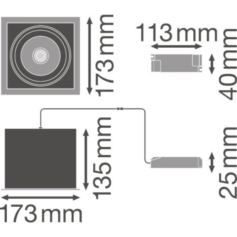 Прожектор с диодами sp multi 1x30w/4000k, fl белый/ черный, Ledvance [4058075113947] Ледванс
