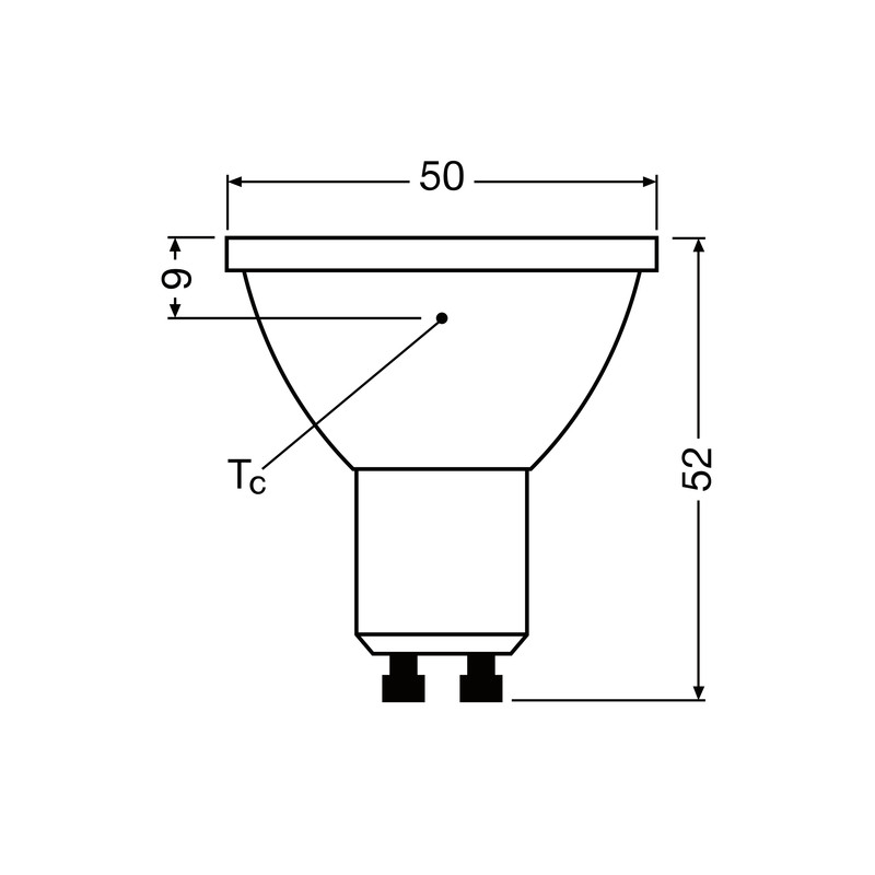 Лампа LED 6,1W 230V 575lm 4000K GU10 50x52mm DIM рефлекторная [4099854456954] Osram PAR16