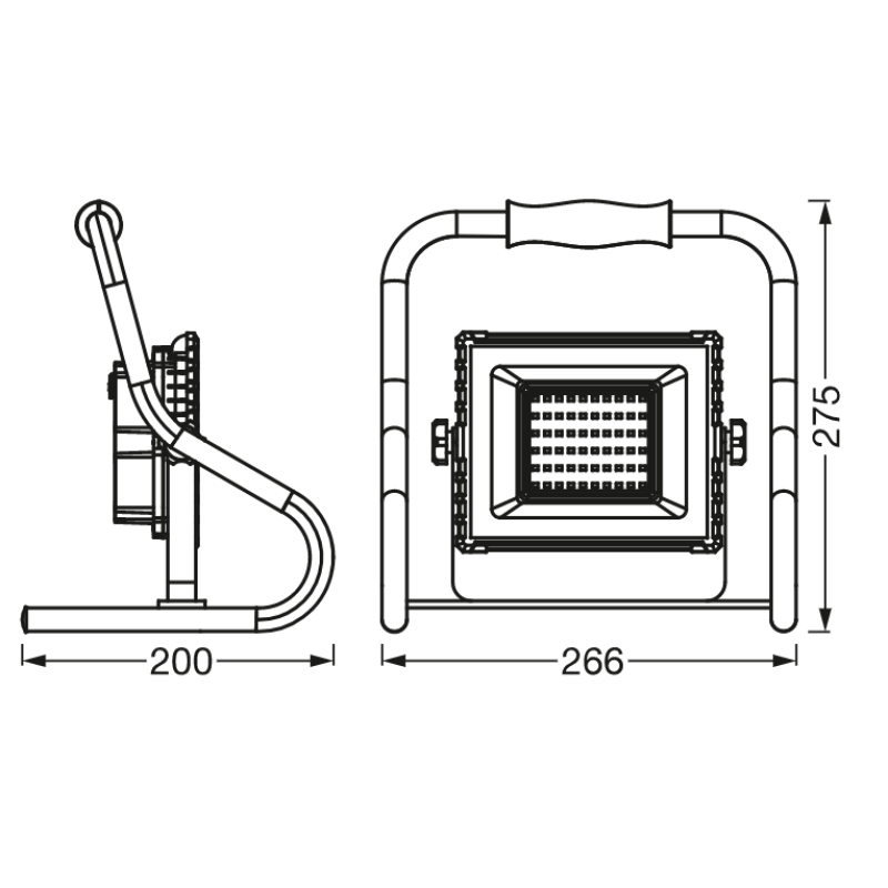 Прожектор LED 20W 5V 1600lm 4000K IP44 266х276х200mm на аккумуляторе [4058075576490] LEDVANCE WORKLIGHT BATTERY
