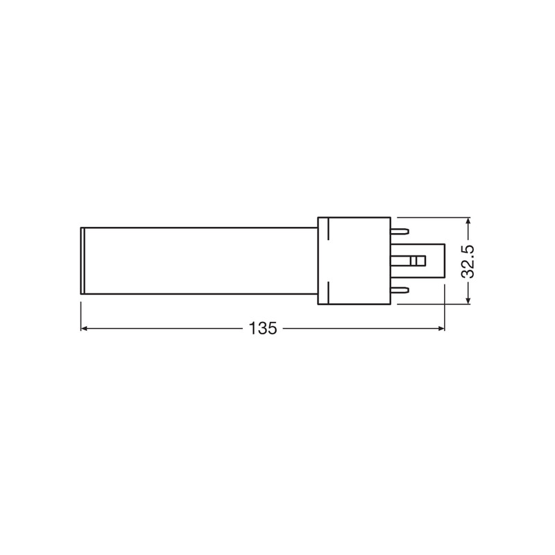 Лампа LED 3.5W 230V 400lm 4000K G23 32.3x135mm прямая [4058075823556] OSRAM DULUX LED S7 EM