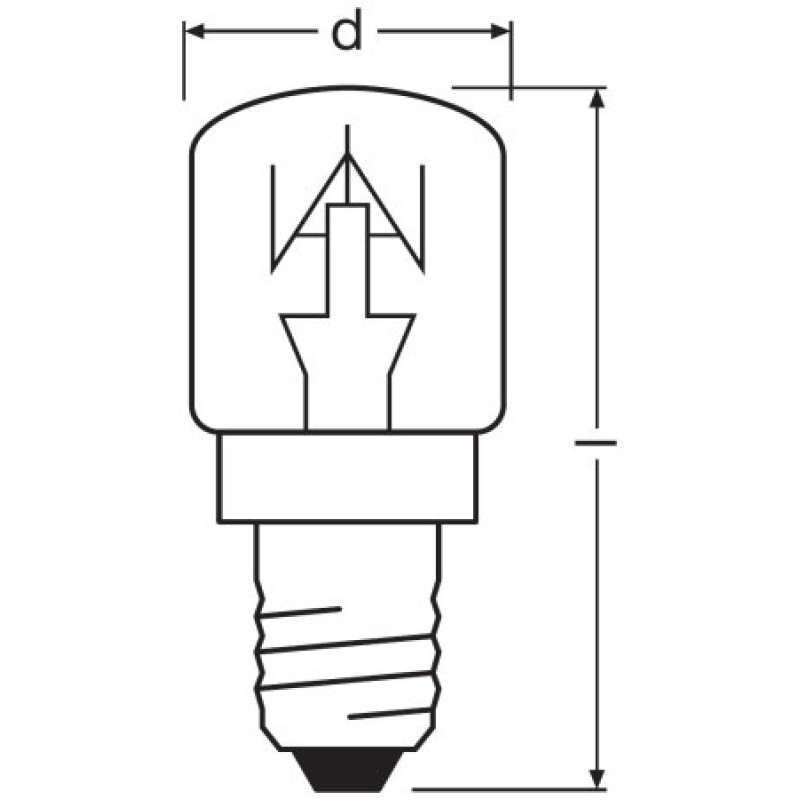 300°C Лампа накаливания 15W 220V 85lm 2700K E14 DIM 50x22mm капсула в духовку [4050300003108] OSRAM SPC.T OVEN