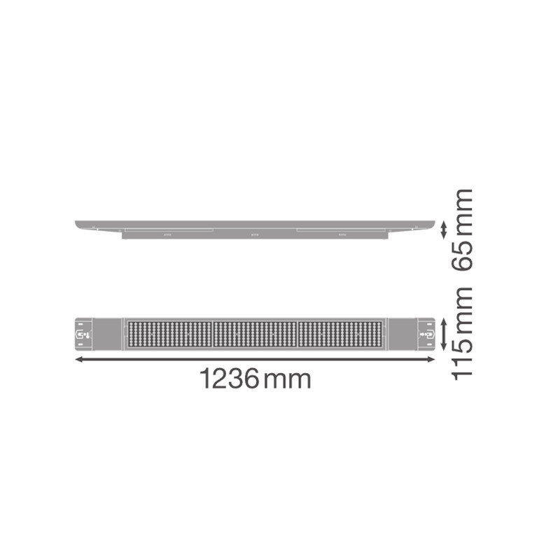 Cветильник LED линейный 73W 220V 11315lm 4000K DIM 1236x65x115mm IP23 подвесной [4058075676220] Ledvance LB FLEX 1200 P