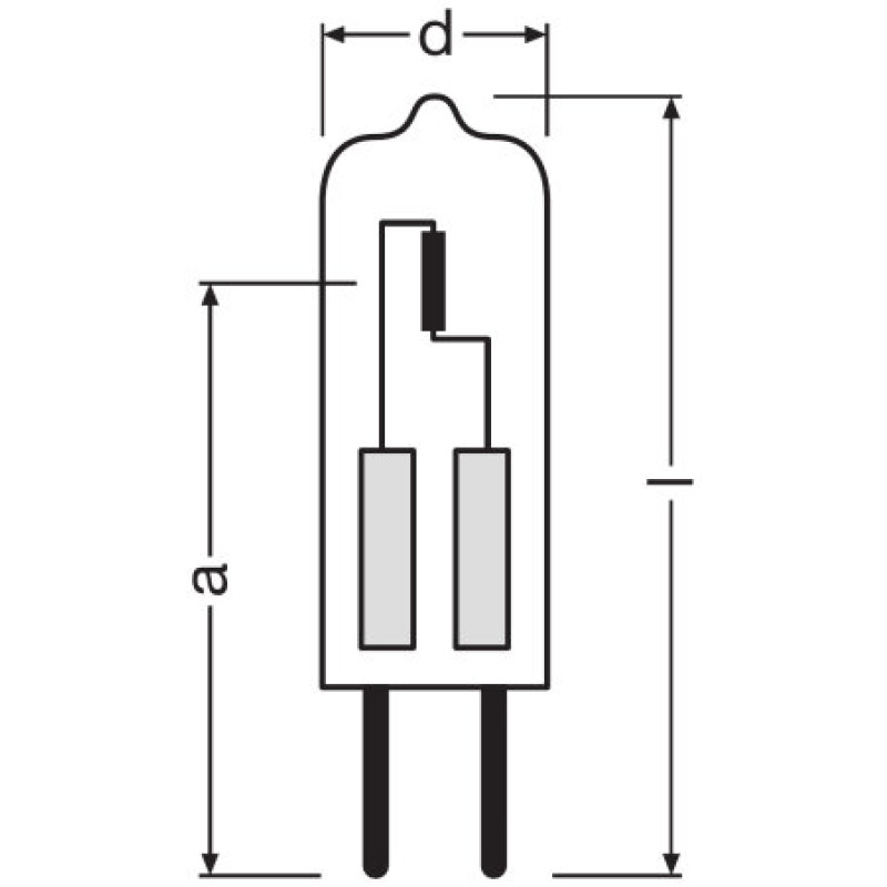 Лампа галогенная 50W 12V 910lm 3000К GY6.35 DIM 44x12mm капсула [4058075094277] OSRAM 64440 ax gy6.35 starlite