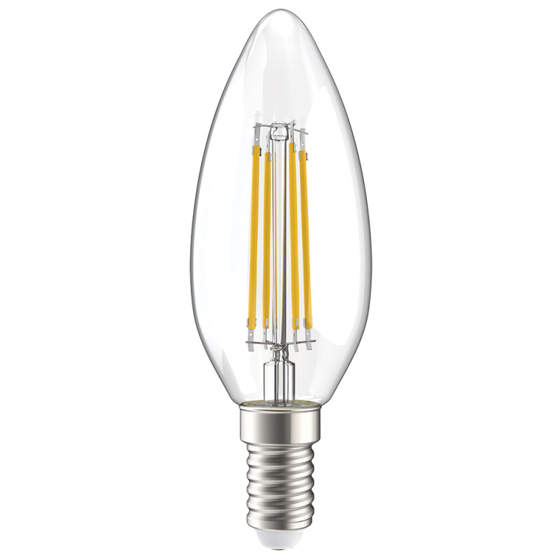 Лампа светодиодная филаментная 5W 220V 600lm 4000К E14 35х97mm свеча [LLF-C35-5-230-40-E14-CL] C35
