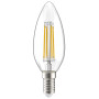 Лампа светодиодная филаментная 5W 220V 600lm 4000К E14 35х97mm свеча [LLF-C35-5-230-40-E14-CL] C35