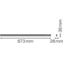 Світильник LED лінійний 12W 220V 1200lm 4000K 873x28x36mm IP20 [4058075106215] Ledvance LN COMP SWITCH 900