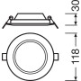 Встраиваемый LED светильник 6W 220V 420lm 3000K ⌀118mm IP20 белый [4058075078970] Ledvance DL Slim DN105