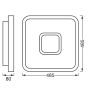 SMART потолочный светильник 32W 220V 3250lm 2700-6500K RGB+TW WIFI 485х80х485mm [4058075573390] Ledvance Orbis