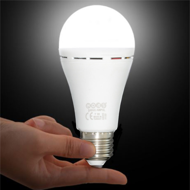 Лампа LED с аккумулятором 9W 220V 830lm 6400K E27 1200mA/h 60х122mm [000059314] CT-4229 Евросвет