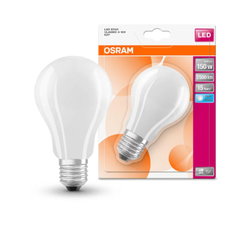 Лампа светодиодная 17W 220V 2452lm 4000K E27 70х118mm груша [4058075305038] LED Retrofit CLASSIC A OSRAM