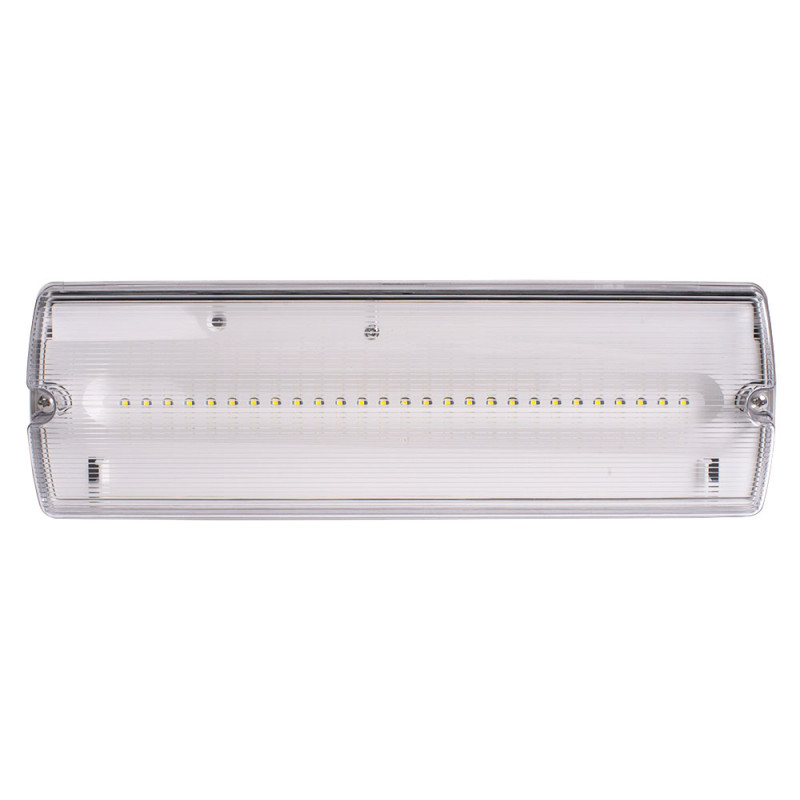 LED Світильник аварійний 4,4W 230V 200lm 3години Li-ion 352x67x110mm IP65 постійний [l0660044] E.NEXT e.emerg.500L.led.Li.3h.IP65
