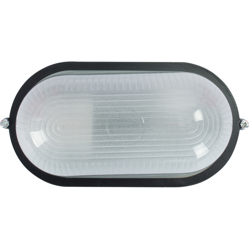 Світильник 60W 230V E27 IP54 овальний 213х100х107mm чорний [l002007] E.NEXT e.light.1401.1.60.27.black