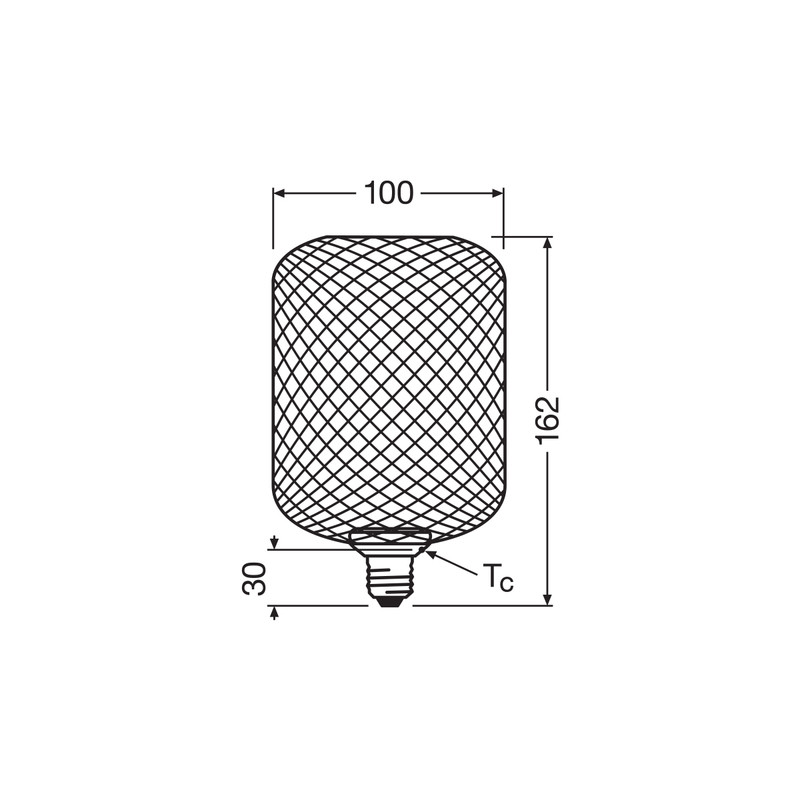 Лампа світлодіодна 3.5W 220V 300lm 2700K E27 100x162mm плоска [4058075840140] OSRAM LED FLAT SQ100 BLACK