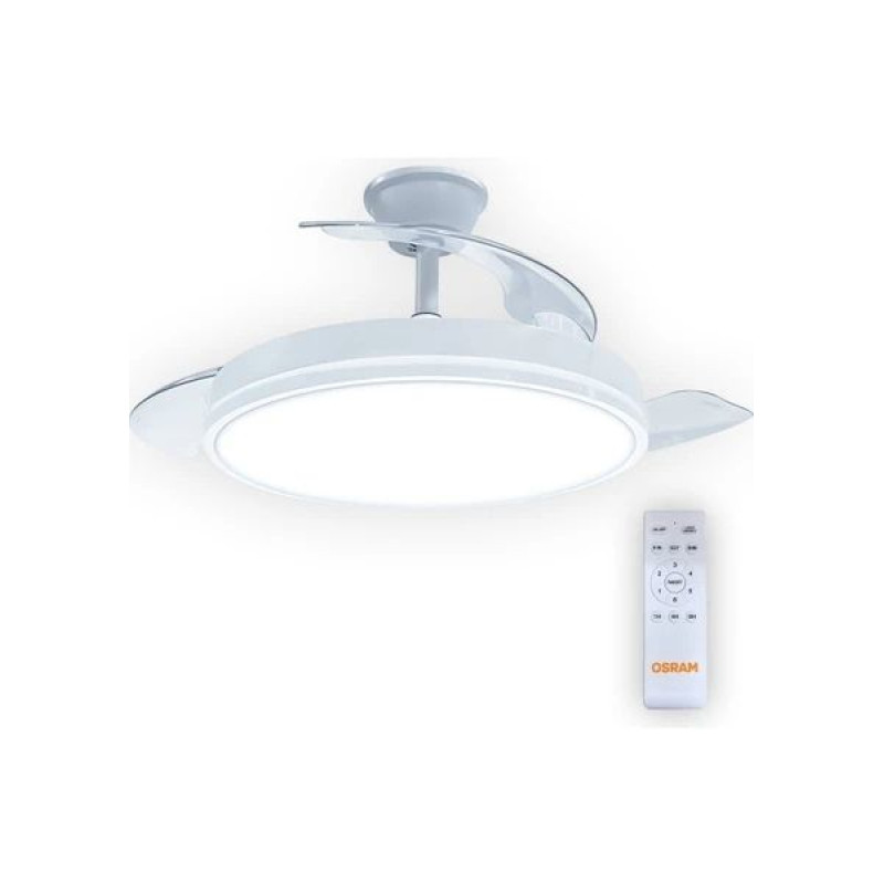 LED светильник потолочный с вентилятором 36W 230V 2500lm 3000-6500K IP20 ø480x360mm DIM пульт управления [4099854536564] Osram Ceiling Wing Fan WT