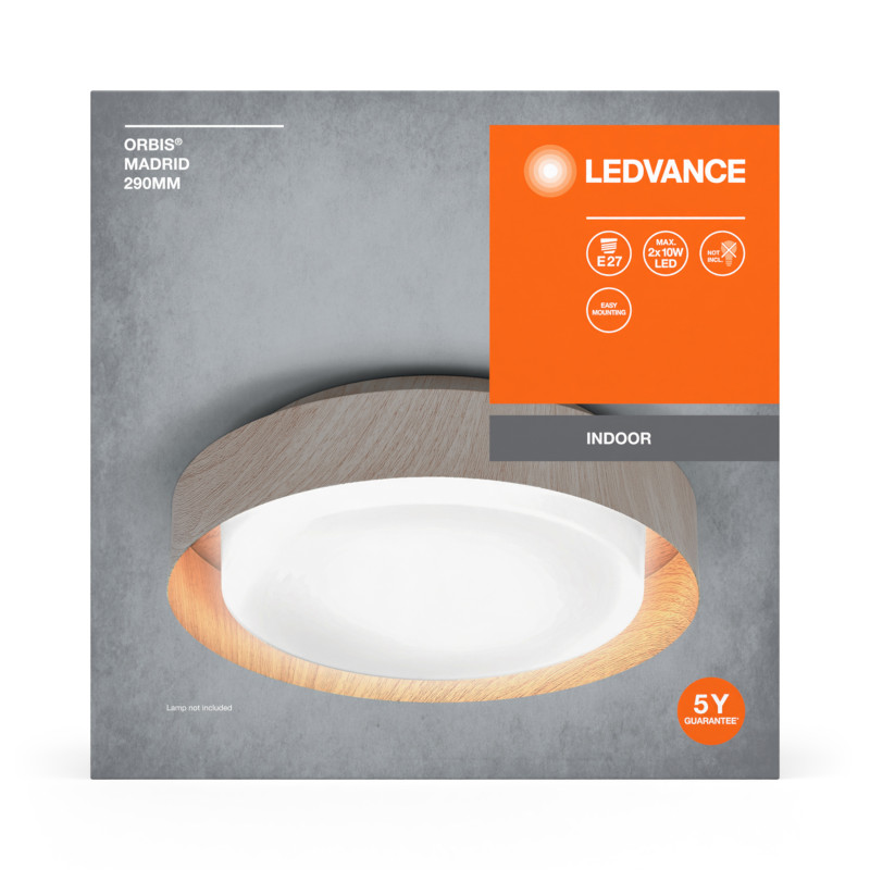 LED Светильник накладной 2хE27 220V 80х290mm [4058075828926] LEDVANCE ORBIS MADRID