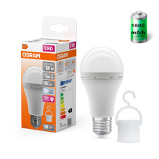 Лампа LED с аккумулятором 8W 230V 806lm 4000K E27 1800mA/h 60х122mm [4099854190131] Osram LED RECHARGEABLE