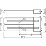 Лампа светодиодная 20W 220V 2250lm 3000K 2G10 221.5x89.5mm лотос [4058075559295] OSRAM DULUX LED L HF&AC MAINS