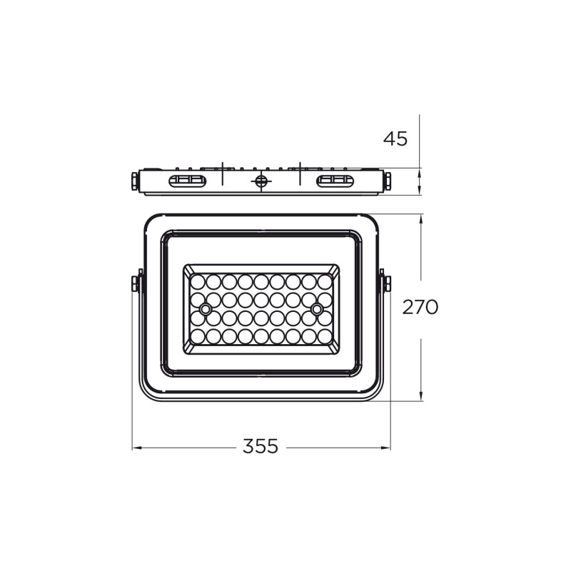 Прожектор LED 200W 220V 20000lm 6500K IP65 355х270х45mm [4262380662292] LED-FL-200/65(black) EUROLAMP