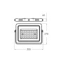 Прожектор LED 200W 220V 20000lm 6500K IP65 355х270х45mm [4262380662292] LED-FL-200/65(black) EUROLAMP