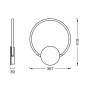 LED Светильник накладной 10W 230V 800lm 3000K 367x39x419mm [4099854452697] Osram DECOR AURA WALL