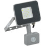 Прожектор LED 10W 230V 800lm 6500K IP44 25x104x150mm с датчиком движения серый [LPDO702-10-K03] УЕК СДО 07-10Д