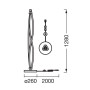 LED Світильник торшер 22W 230V 3200lm 3000K 260x1280mm DIM [4099854455025] Ledvance DECOR SWIRL FLOOR