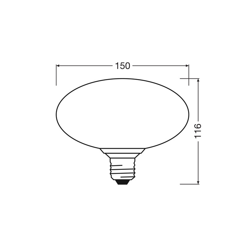 Лампа LED 3,5W 230V 300lm 2700K E27 150x116mm [4099854608711] Flat Décor Flattened Brown Osram