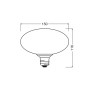 Лампа LED 3,5W 230V 300lm 2700K E27 150x116mm [4099854608711] Flat Décor Flattened Brown Osram