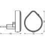 Ночник 0.50W 220V 15lm 3000K 55x64x63mm [4099854530593] Osram LUNETTA RAINDROP DIM с датчиком освещенности