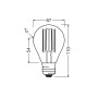 Лампа LED филаментная 13.8W 230V 1521lm 2700K E27 67x110mm DIM груша [4099854065217] LEDVANCE LED CL A100