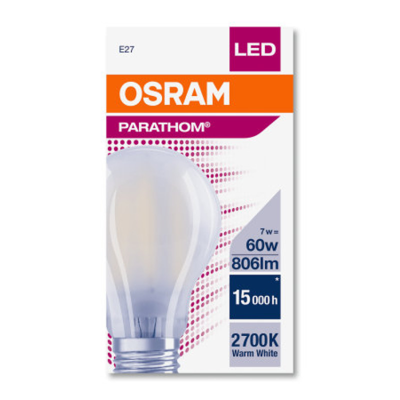 Лампа світлодіодна 7W 220V 806lm 2700K E2760х110mm груша [4058075817234] led classic A OSRAM