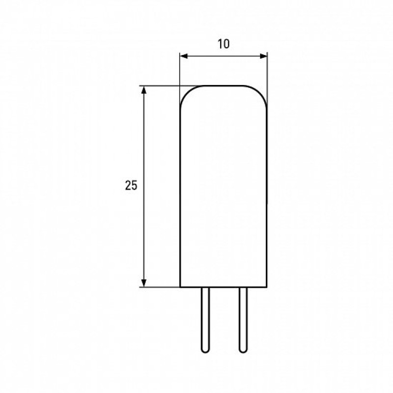 Лампа светодиодная 2W 220V 105lm 4000K G4 25x10mm капсула [4260484992482] LED-G4-0240(220) EUROLAMP
