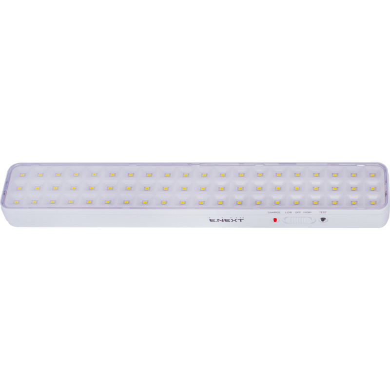 LED Светильник аварийный 3W 230V 200lm 6часов Li-ion 342x29x55mm IP20 [l0680002] E.NEXT e.emerg.stand.9860K.led.3/6h.IP20
