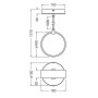 LED Светильник подвесной 8W 230V 370lm 3000K 160x150x1210mm [4099854458989] Osram DECOR CIRCLE 1XPEND PL