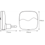 Ночник 0.50W 230V 5lm 3000K 55x60x60mm [4099854536632] Osram LUNETTA Wave в розетку с датчиком освещенности
