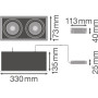 Прожектор с диодами sp multi 2x30w/3000k, fl белый/ черный, Ledvance [4058075113961] Ледванс