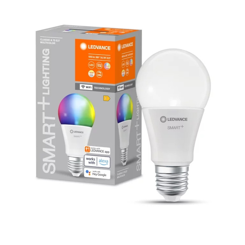 SMART WiF RGB Лампа LED 9.5W 220V 1055lm 2700-6500K E27 DIM 112x60mm [4058075778535] OSRAM Classic Multicolour