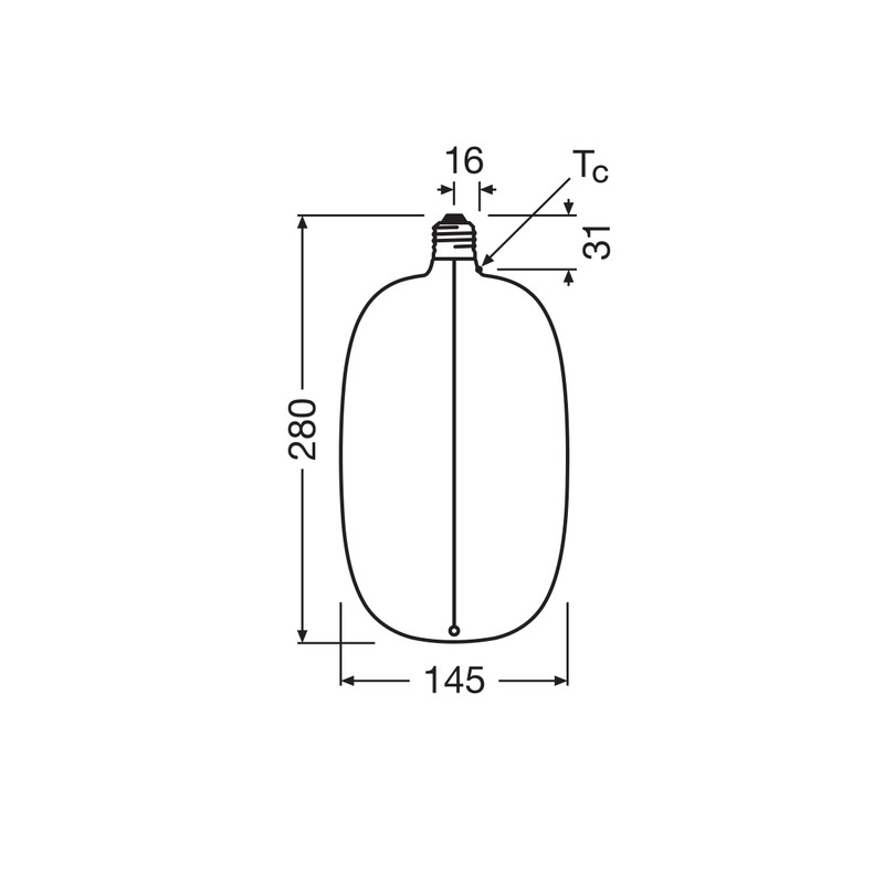 Лампа светодиодная винтажная 4.8W 220V 100lm 1800K E27 DIM 145x280mm филаментная [4058075836488] OSRAM Vintage 1906 LED Big
