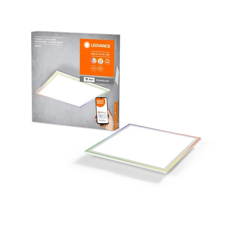 SMART потолочный светильник 24W 220V 1750lm 2700-6500K RGB WIFI 450x51x450mm [4058075752627] Ledvance Planon