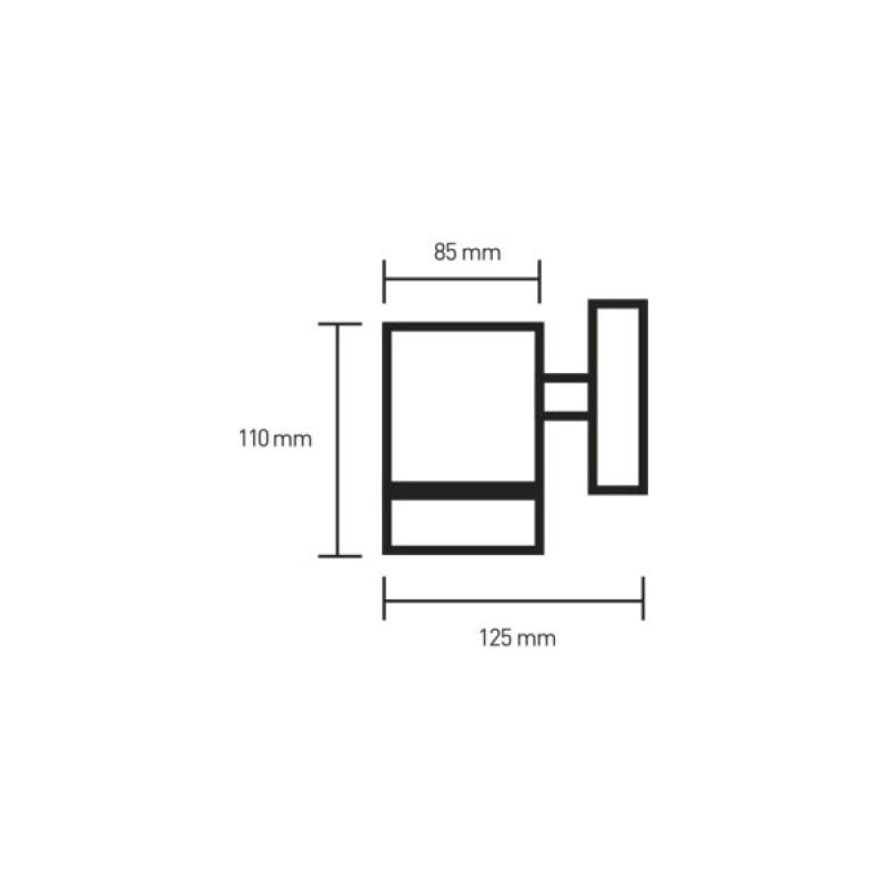 Светильник уличный 30W 230V GX53 IP54 85x110mm настенный [4262380667228] LH-GX53(spot)N1 EUROLAMP
