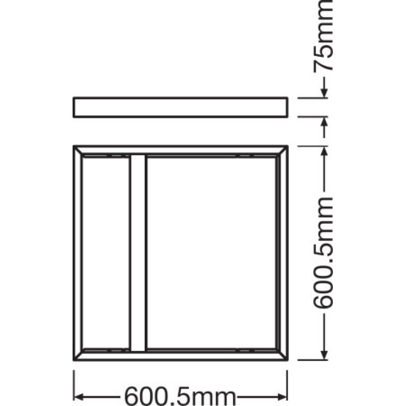 Рама монтажна для світлодіодної панелі pl 600 surface mount kit h75, Ledvance [4058075472914] Ледванс