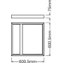 Рама монтажна для світлодіодної панелі pl 600 surface mount kit h75, Ledvance [4058075472914] Ледванс