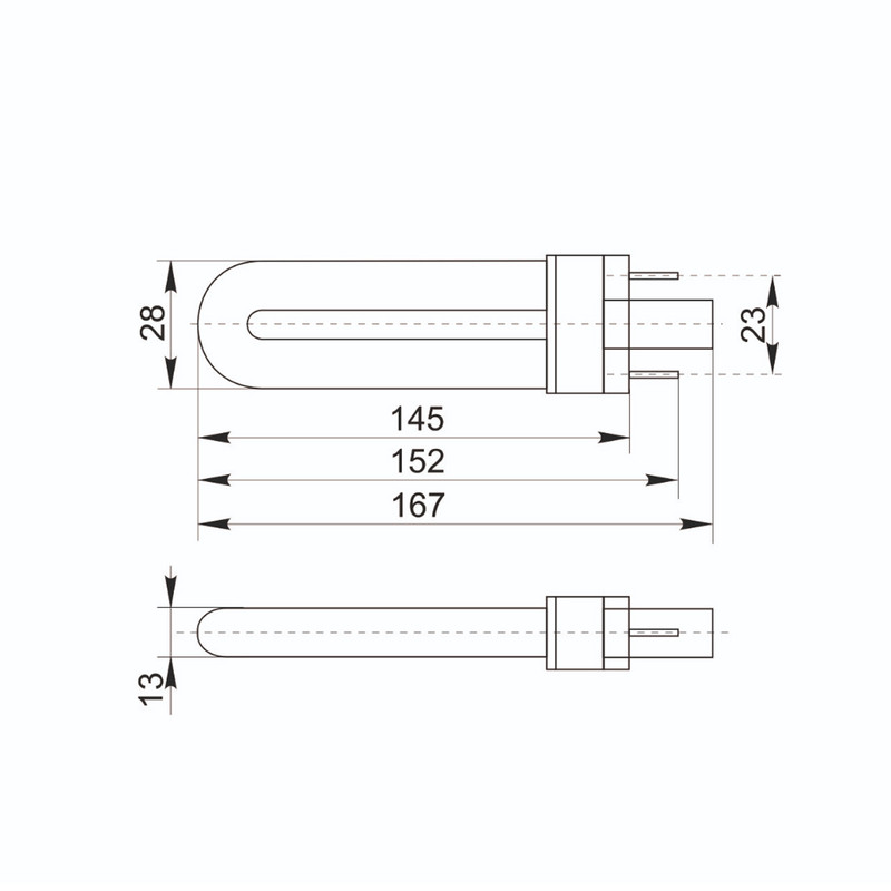 Світильник 18W 230V 580lm 6400K G23 IP44 254х88хмм білий [LLPO0-3041-2-09-K01] ЛПО3041 УЕК