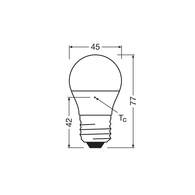 Лампа LED 6.5W 220V 806lm 4000K E27 45x77mm груша [4099854022005] OSRAM Star Classic P60 Frosted
