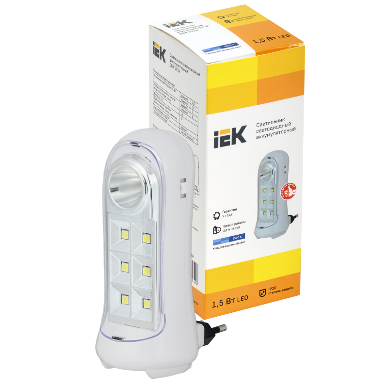 Світильник ДБА 3924 акумулятор 3г 1,5Вт IEK