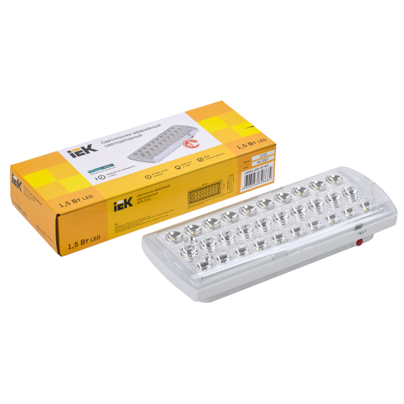 Світильник аварійний дпа 2101 непостійної дії 30led 4ч ip20 іек [ldpa0-2101-30-k01]